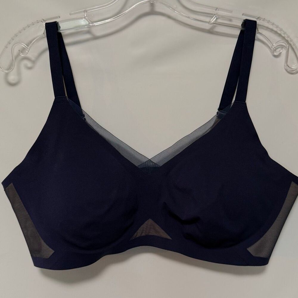 B6 Honeylove crossover navy blue bra size XL NWOT